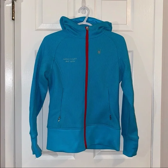 Spider core fleece hoody, blue, size medium - Picture 2 of 5